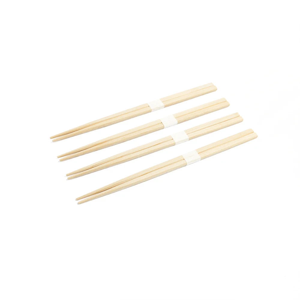 high quality disposable pine wooden japanese chopsticks with paper ring