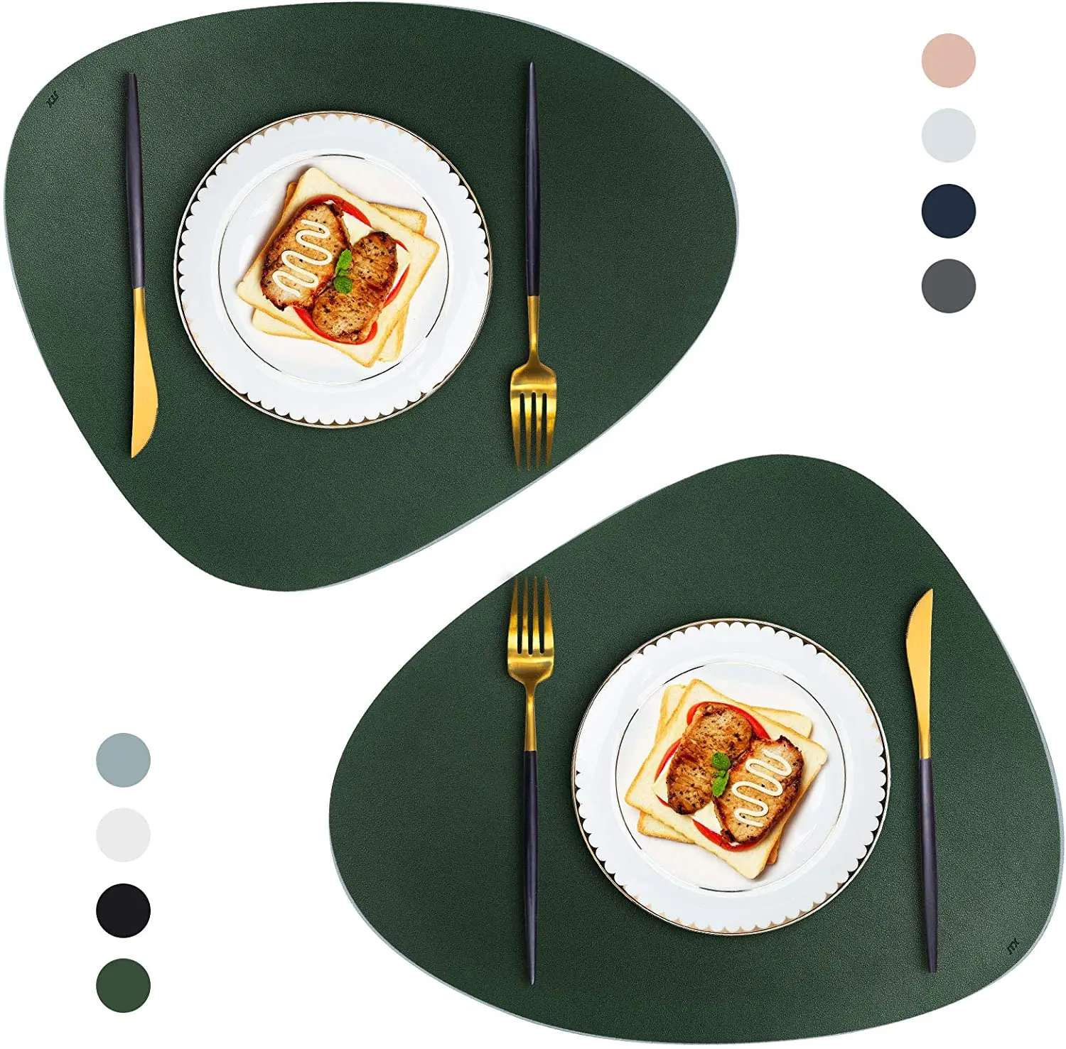 luxury modern wedding waterproof nordic high chair Coasters Set round dining table leather pu placemat