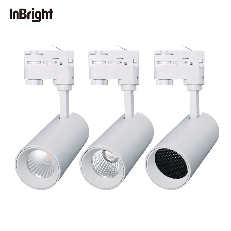 Регулируемая светодиодная трековая система освещения, поворот на 350 градусов, 10 Вт, 20 Вт, 35 Вт, Диммируемый Светодиодный прожектор dali track