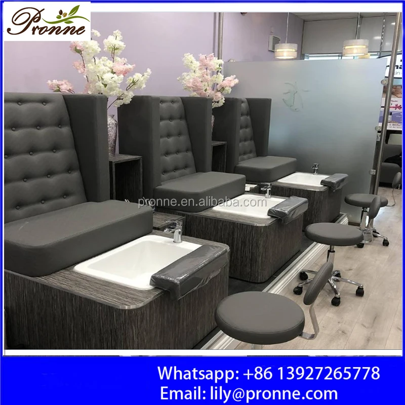 Germany Beauty Salon Classic Vibration Massage Wholesale Pedicure Chair With Stool