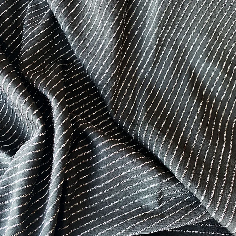 soft hand feeling polyester metallic lurex fabric for clothes