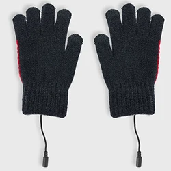 USB electric heating warm ski gloves winter heating knitted gloves