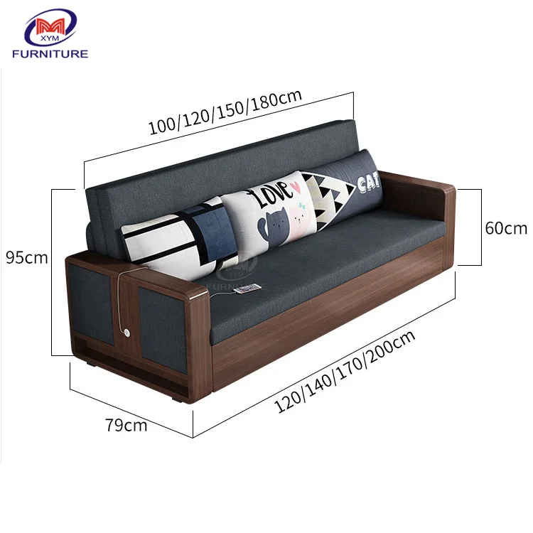 Luxury Classic Living Room Furniture Fabric Cover Folding sofa bed