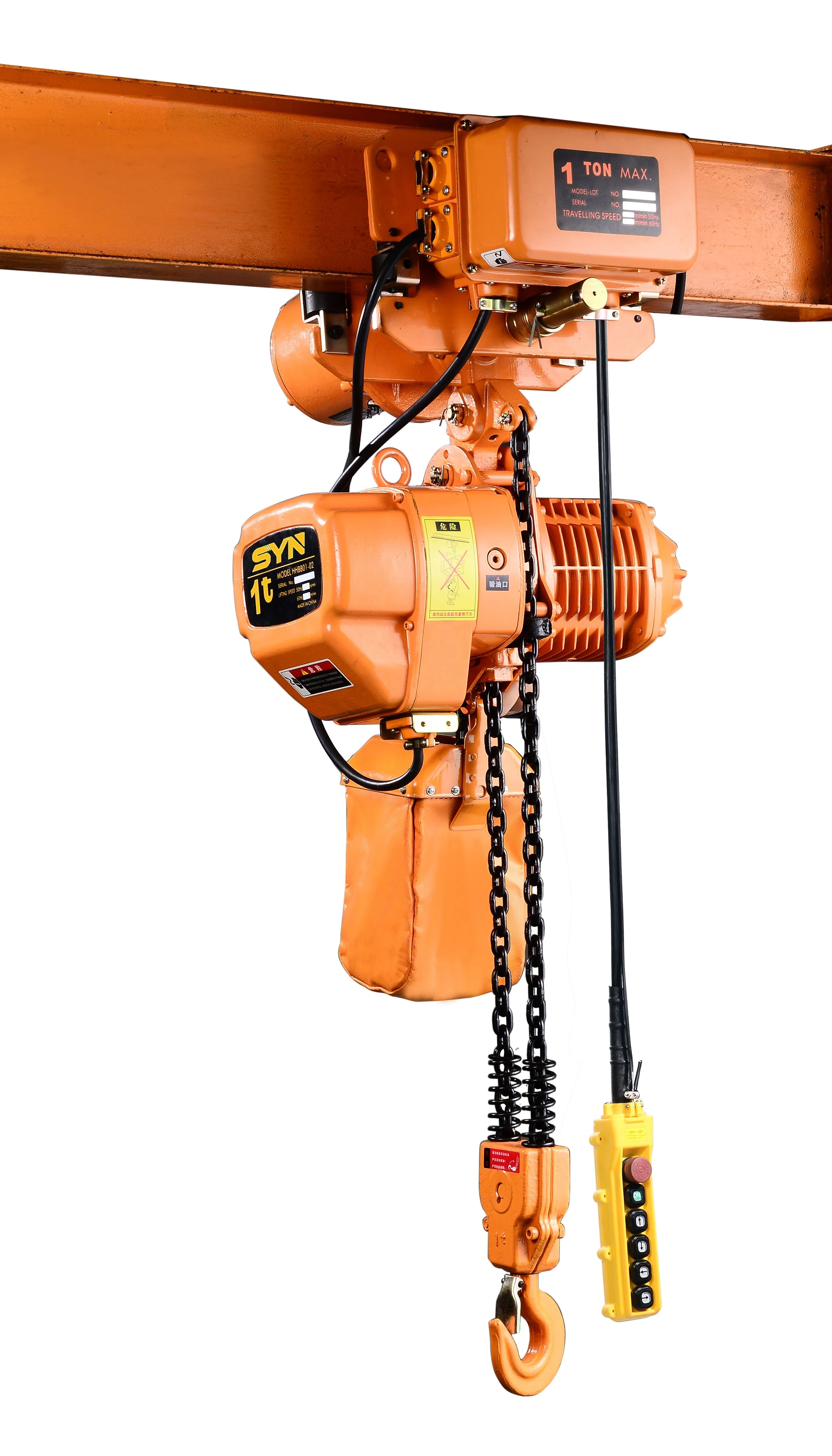 0.5 ton single chain electric hoist 1 ton cheap hook chain Operation type electric hoist