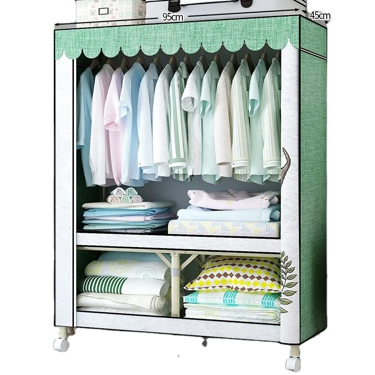 Hot Sell Cheap Simple Design Bedroom Furniture folding cloth wardrobe