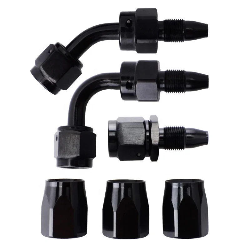 Universal Aluminum AN4 45/90/180 degree AN Fitting Swivel Fuel Line Hose End Fitting Joint