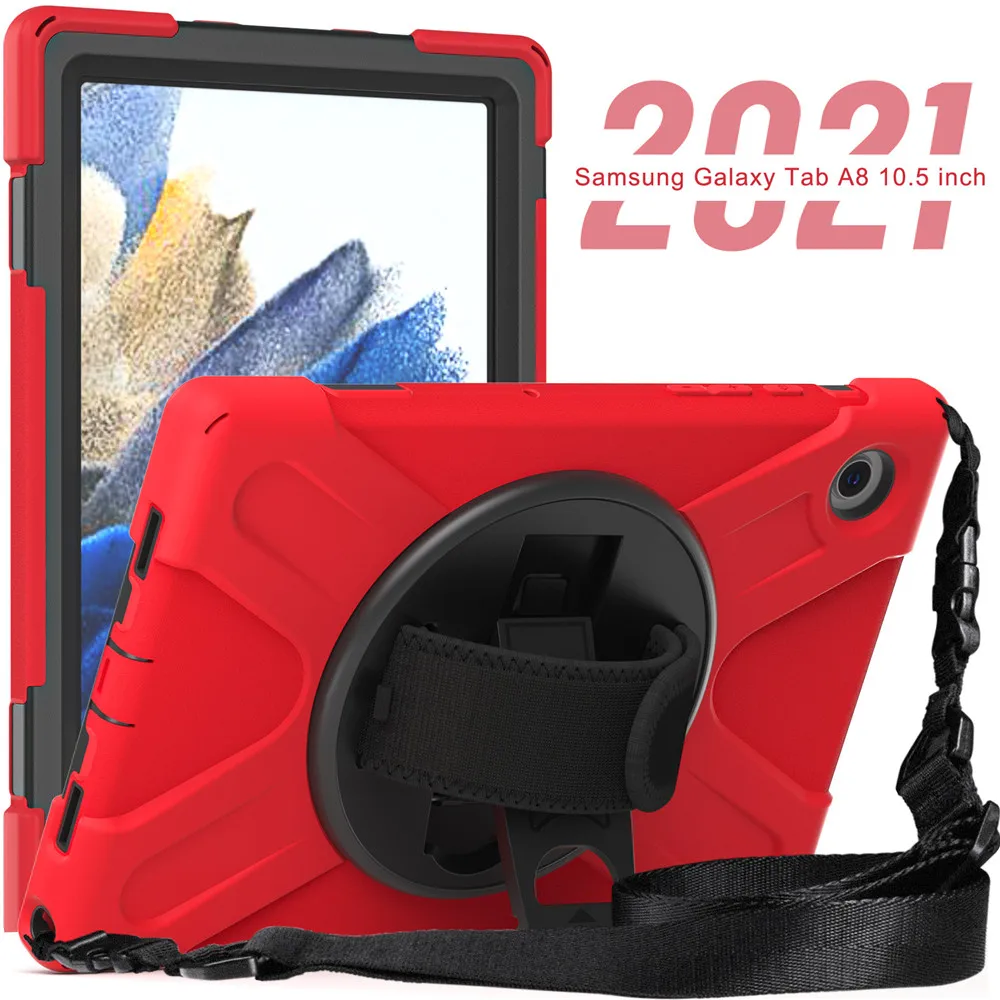 Tablet Cover Case for Samsung Galaxy Tab A8 10.5 Inch 2022 SM-X200/SM-X205 Case with Stand Hand Shoulder Strap