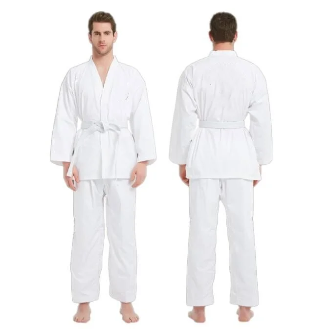 Professional V-neck Ribbed Taekwondo Customized Summer Uniforms Karate Clothes Martial Art Wears
