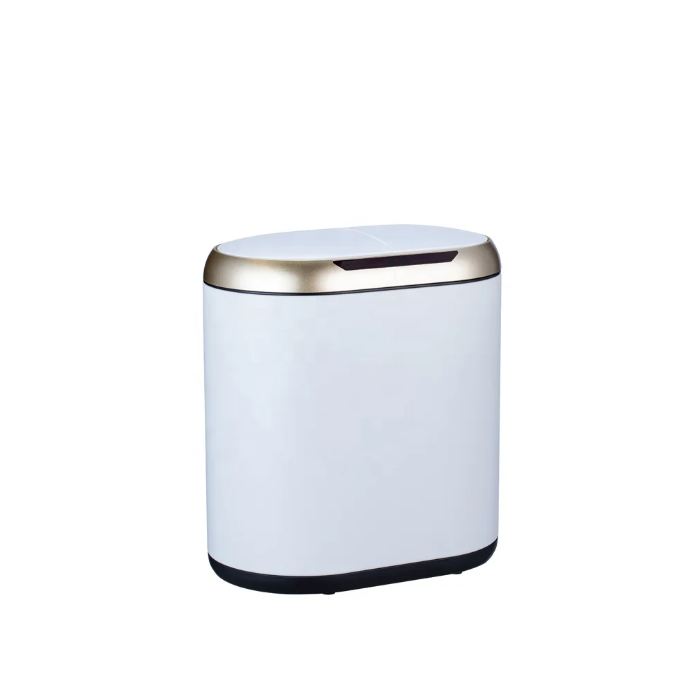9L 12L Intelligent Automatic Save Energy Big Oval Trash Can Pedal Kitchen Waste Bin Office Hotel Smart Sensor Dust Trash Bin