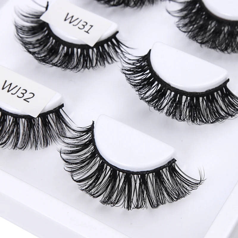 Hollyren Handmade Lash Strips Private Label Russian Striplashes d Curl Vegan Cruelty Free Lashes Cat Eye Lash