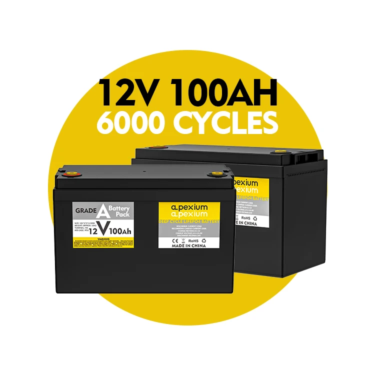 Apexium 12V 100Ah Lfp Rechargeable Lifepo4 100Ah Lead-acid Replacement 12v Lfp 24v Lfp Apex 40Ah 60Ah Lithium Battery