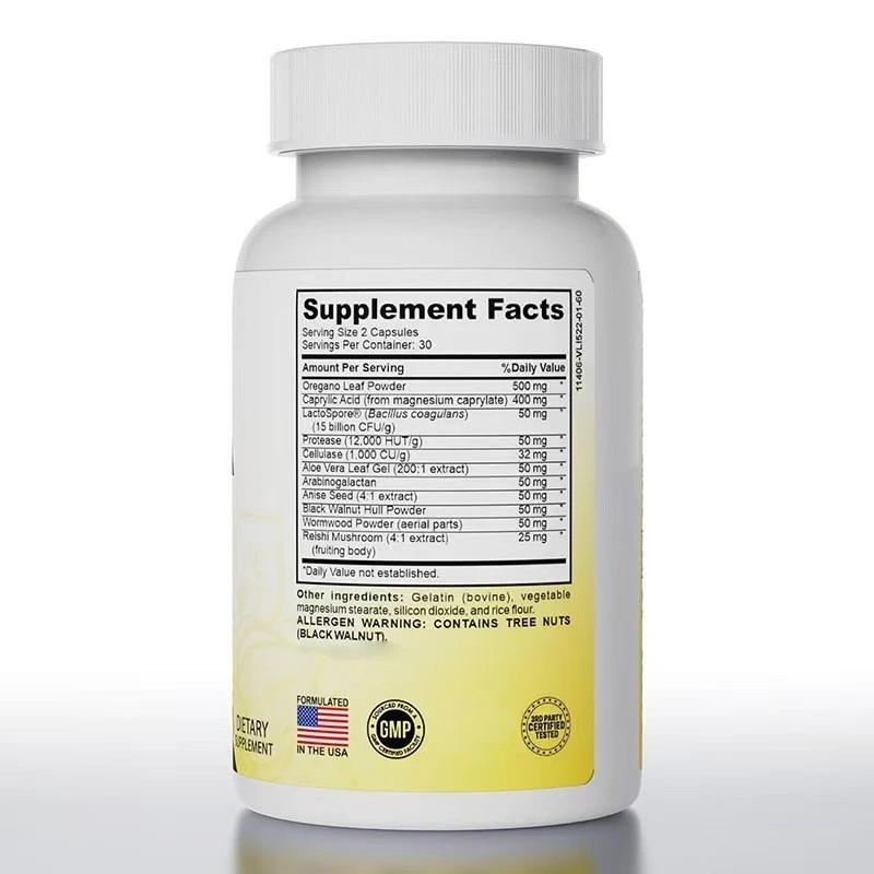 Hot sale candida cleanse herbs capsules detox candida cleanse gut and colon support candida cleanse Herbal supplements