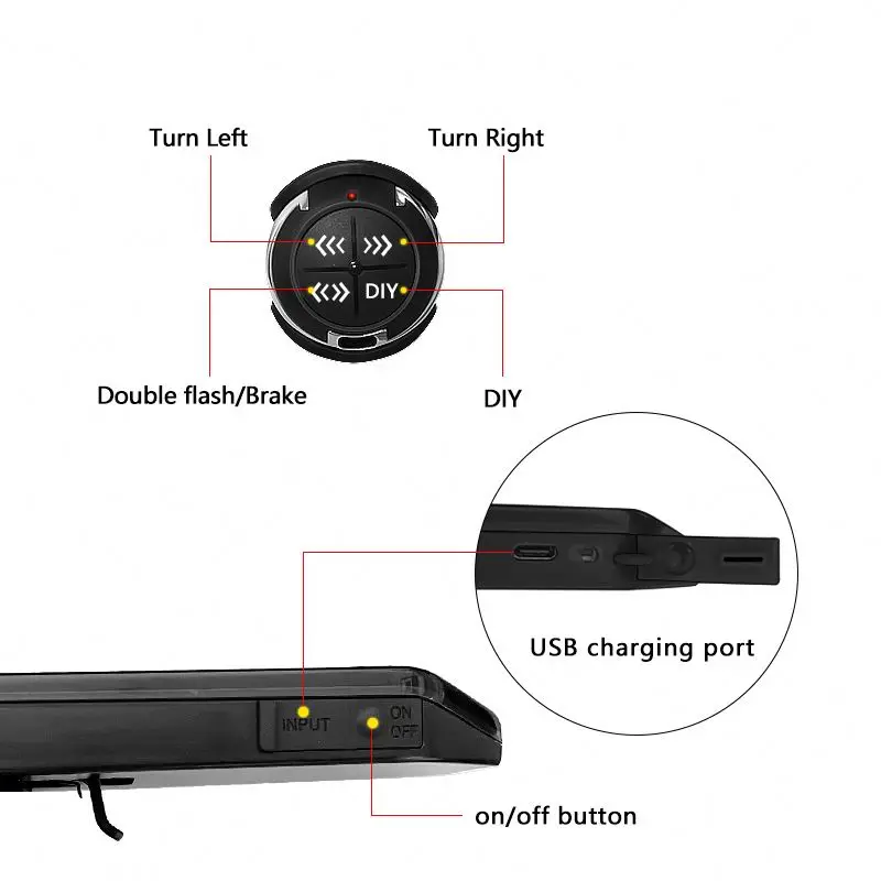 Manufacturer Bike Light Bicycle Back Rear Taillight Cycling Safety Warning Light Waterproof LED Lamp Accessories