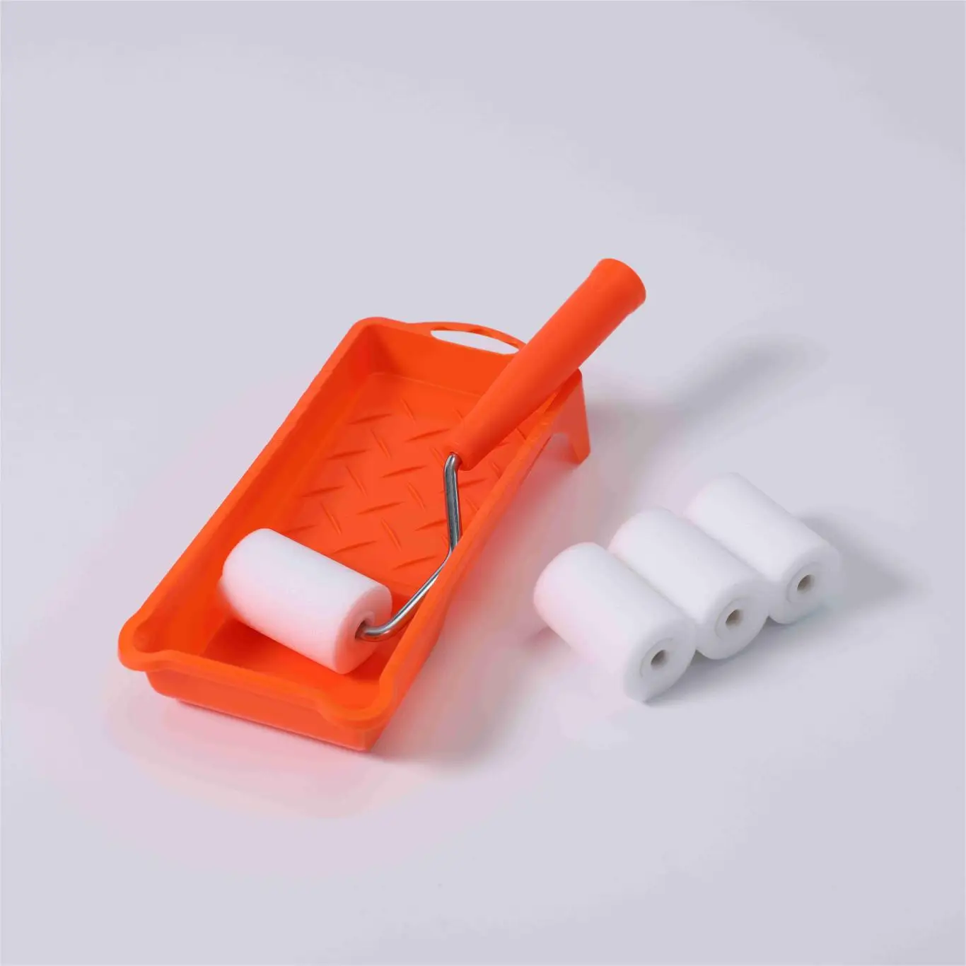 2 inch mini Factory direct sales orange paint tools kit paint roller set paint tray set