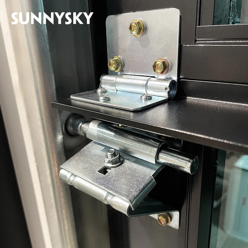 Aluminum alloy material frosted glass modern new black sectional panel garage door Tempered aluminum glass garage door