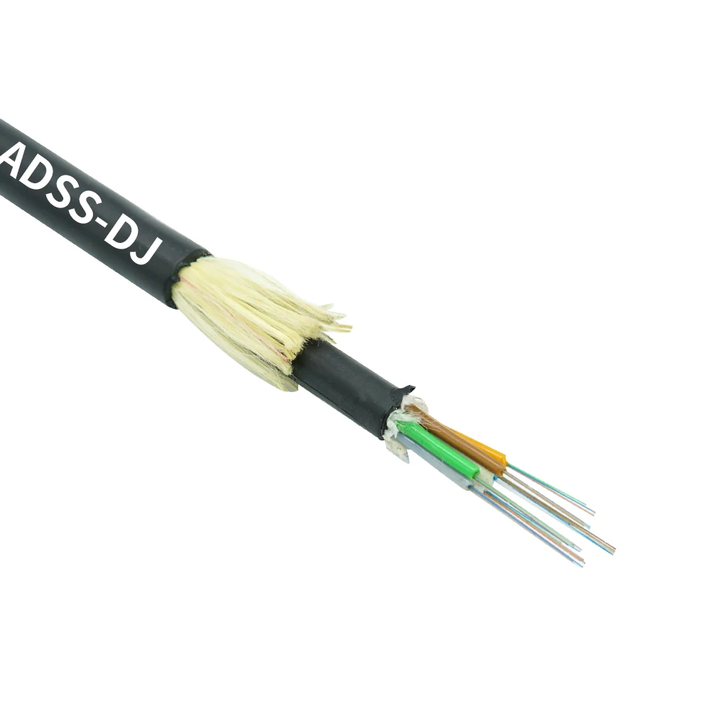 ADSS-144F-100M Span Aerial Fiber Optical Cable PE Jacket FTTH ADSS 144 Core SM Fiber Optic Cable FTTH ADSS