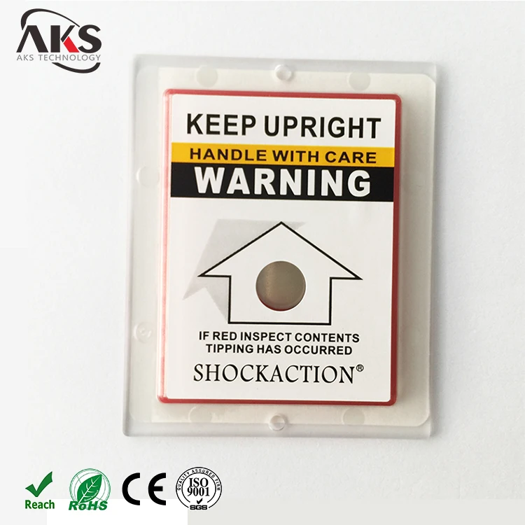 Tilt indicator Label single angle logistics leaning label