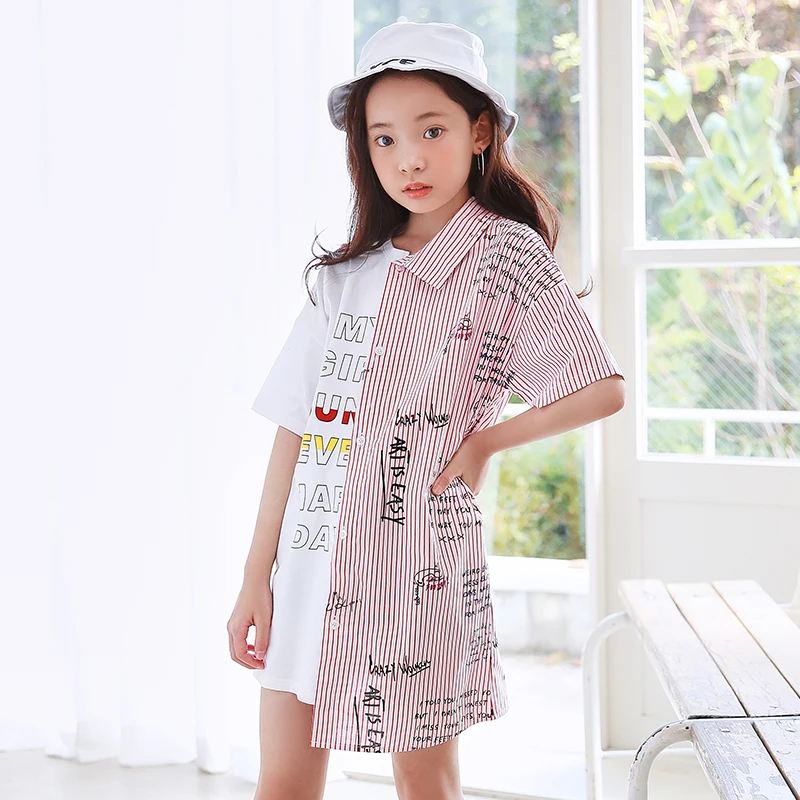 
2021 summer Fashion Cotton Newly girls%27+dresses Kids korean design casual kids clothes girl dress 