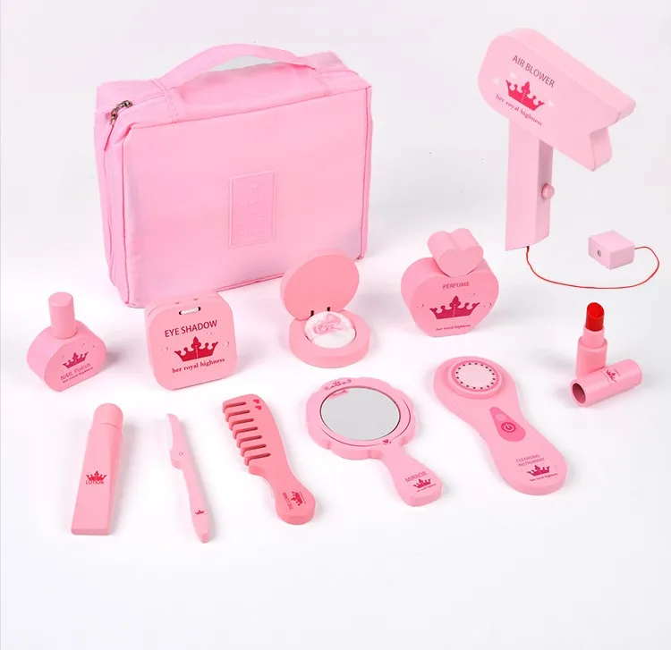 Наборы игрушек для макияжа из розового дерева, Прямая поставка с завода