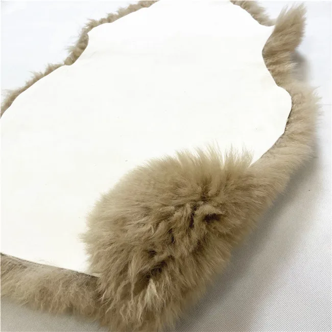 New colors natural brown Long Hair sheepskin Ivory Single Pelt