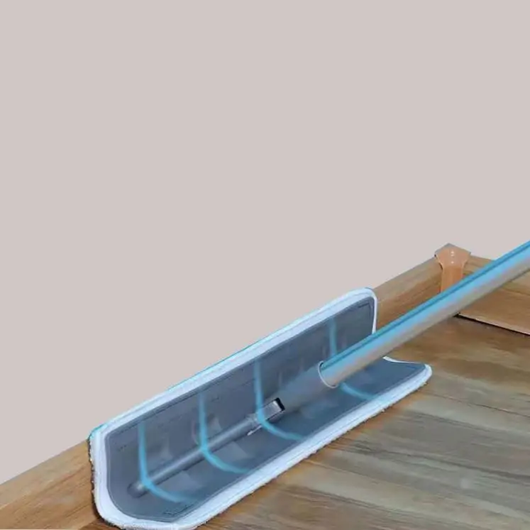 2021 New Design Clean Glass Floor Stainless Steel Tube Silicone Red Flat Mop