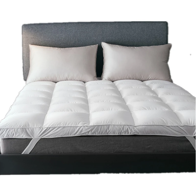 100% Cotton Thick Three-dimensional Duck Down Hotel White Mattress Topper And Bed Mattress Cover Protector Mattress