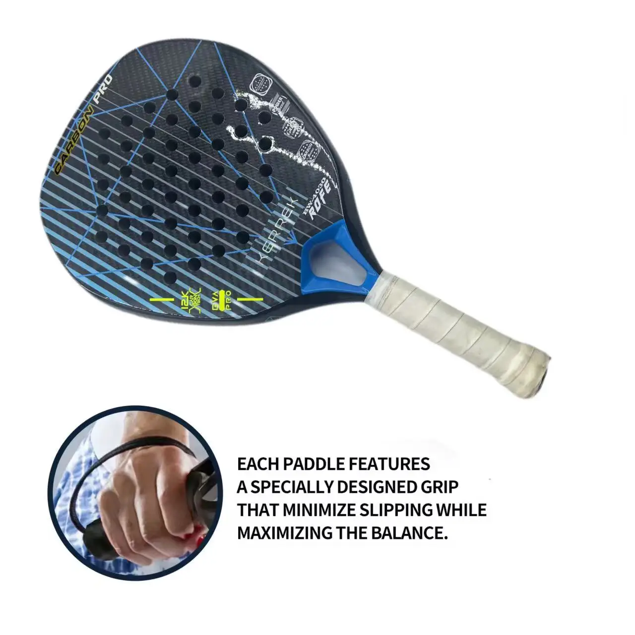 Factory Supply Factory Price Oem Customized Palas De Padel 3K 12K 18K Carbon Fiber Raquete Beach Tennis Rackets Padel Rackets