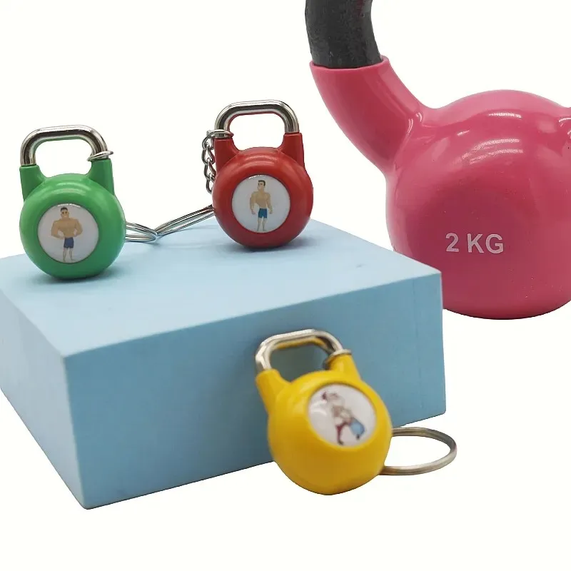 kettlebell bege 16 kg custom 12 pound  designer DIY single llaveros Key mini F45 gym metal triangle kettlebell keychain