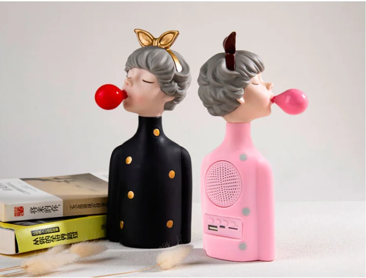 Y-555 New Mini Cute Girl Wireless BT Speaker TWS Cartoon Gift Support TF Card Home Outdoor