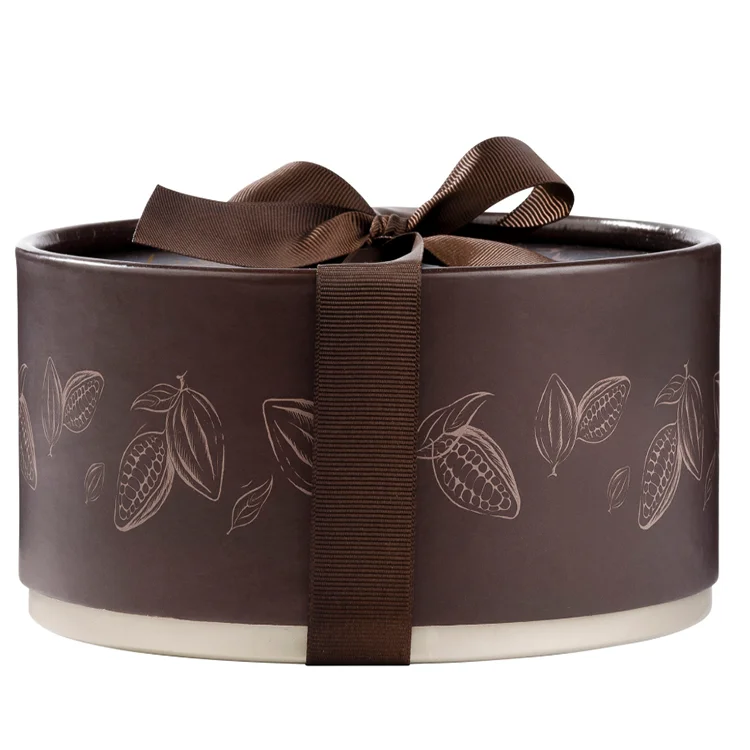 Eco Friendly Chocolate Packaging Gift Paper Box Hermetic Coating Cardboard Tube Packaging For Food Container