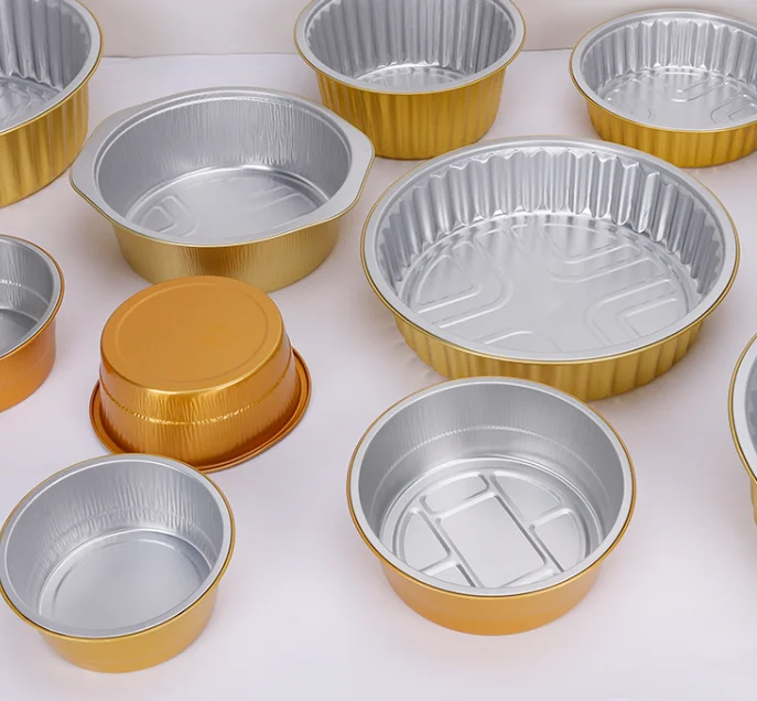 Household Disposable Aluminum Foil for Food Takeaway to Go Containers With Lid