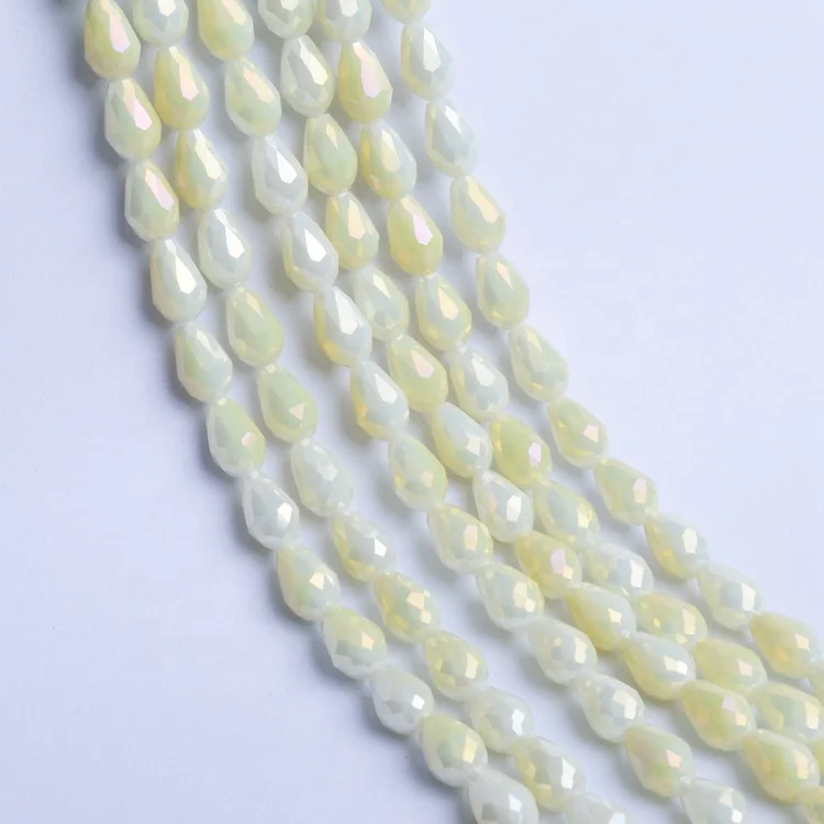 Wholesale Crystal Glass Crystal Tear Drop Water Drop Glass Beads For Handmade Necklace Earring DIY Jewelry Making Supplies