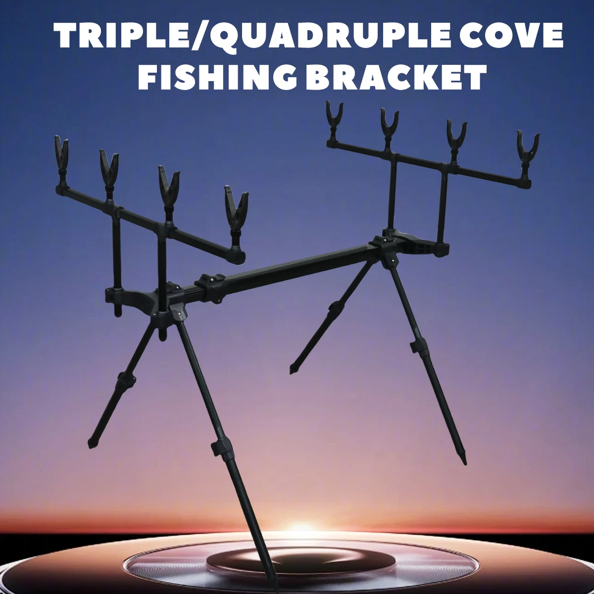 High Quality Adjustable 3 Rod 4 Rod Aluminum Rod Holders With Bag For Carp Fishing Tackle