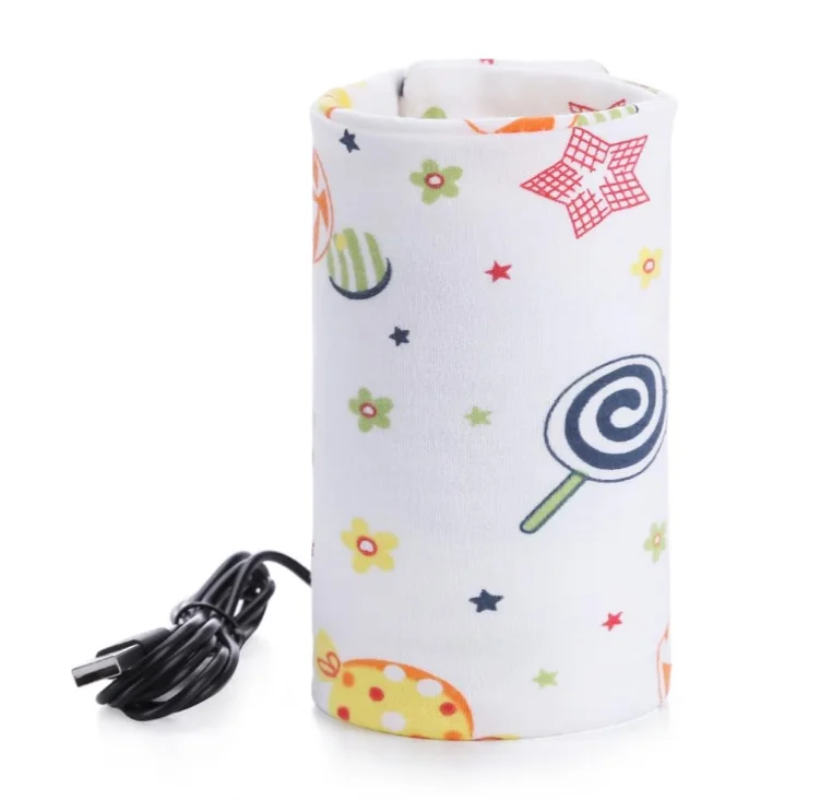 USB Outdoor Baby Feeding Milk Bottle Warmer Thermal Bag Low Voltage and Low Current Heating Safety Baby Bottle Holder