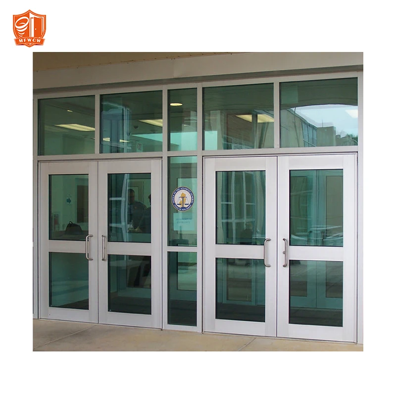 Wholesale Glass Shop Door With Door Closer Windproof Commercial Entry Door