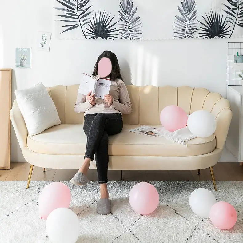 Classic Nordic Modern Simple Couch Furniture Salon Living Room Combination Comfortable Velvet Sectional Sofa Set