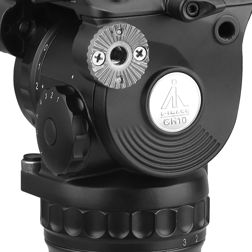 E-IMAGE GH10 Professional Photographic 75mm Bowl 10kg Payload Video Fluid Head