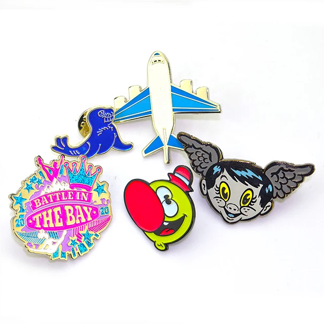 Enamel Pin Making 2D Metal Badge 3D Enamel Pin Usher Badge