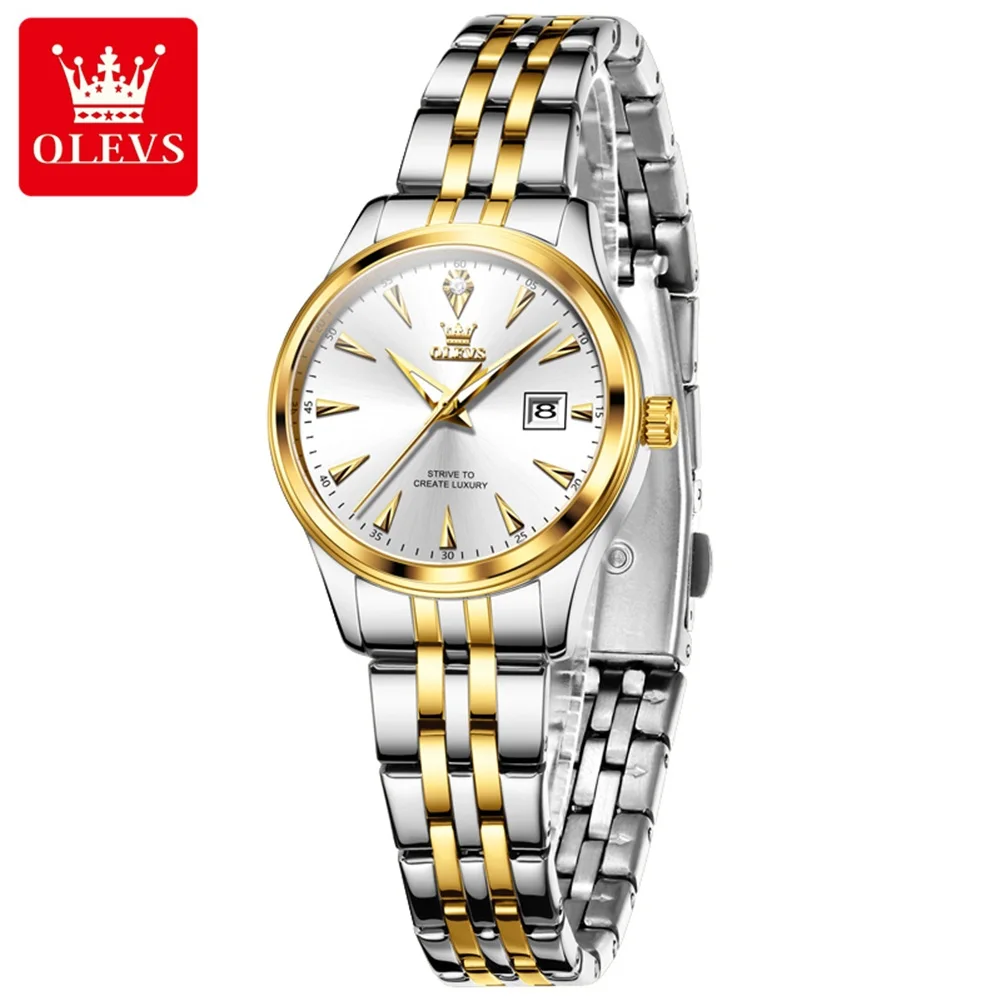 OLEVS 5598 designer watches Business Man WristWatch Reloj Montres Stainless Steel Strap Quartz Waterproof Analog Watch For Men