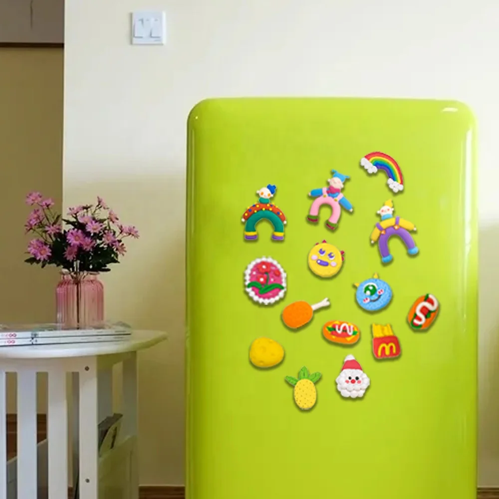 DIY Modeling Air Dry Clay Kit for Kids Create Your Own Fridge Magnet with 6-Color Soft Nontoxic Clay Clay Fridge Magnet