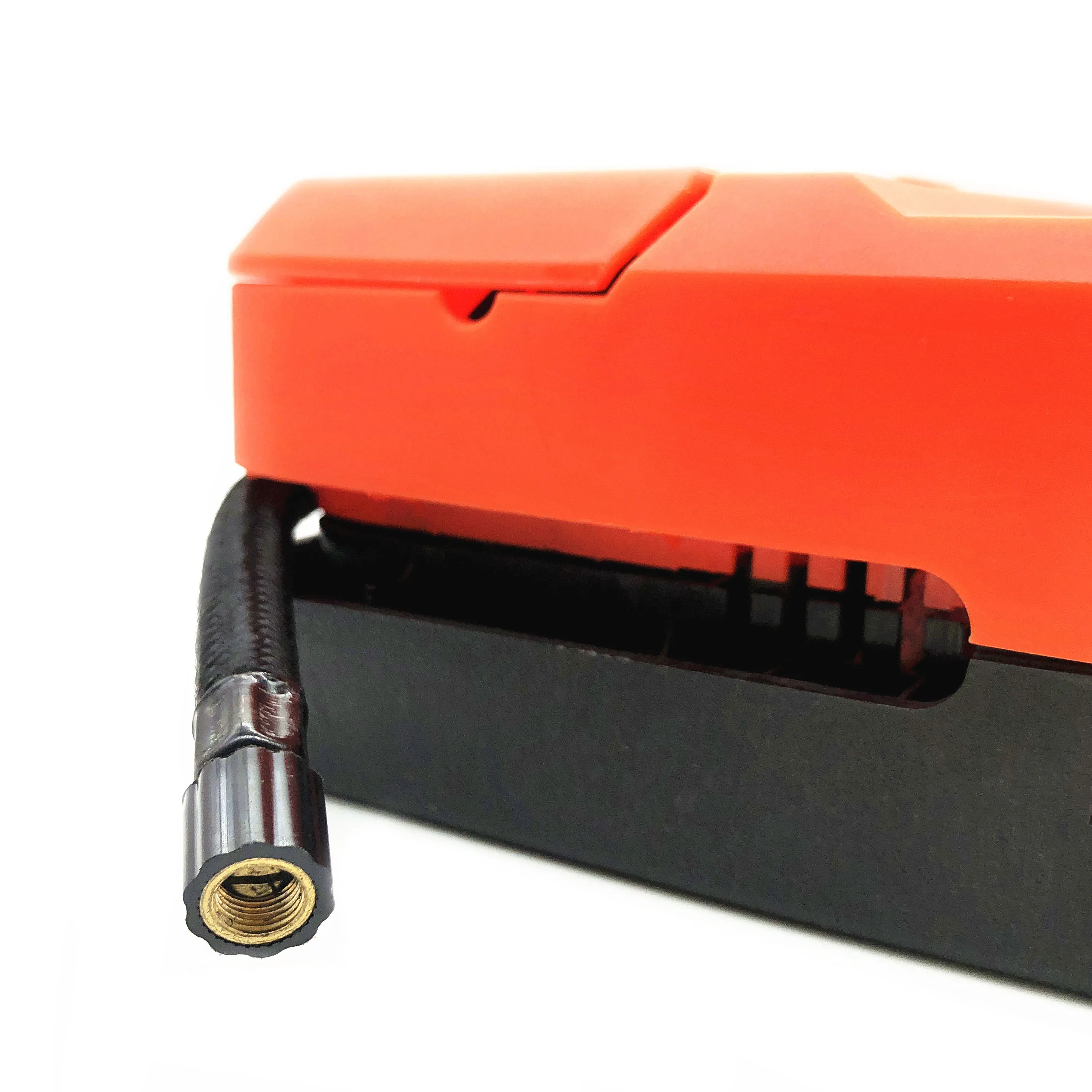 Portable DC 12 volt mini square car air compressor tire inflator pump with digital tire pressure gauge