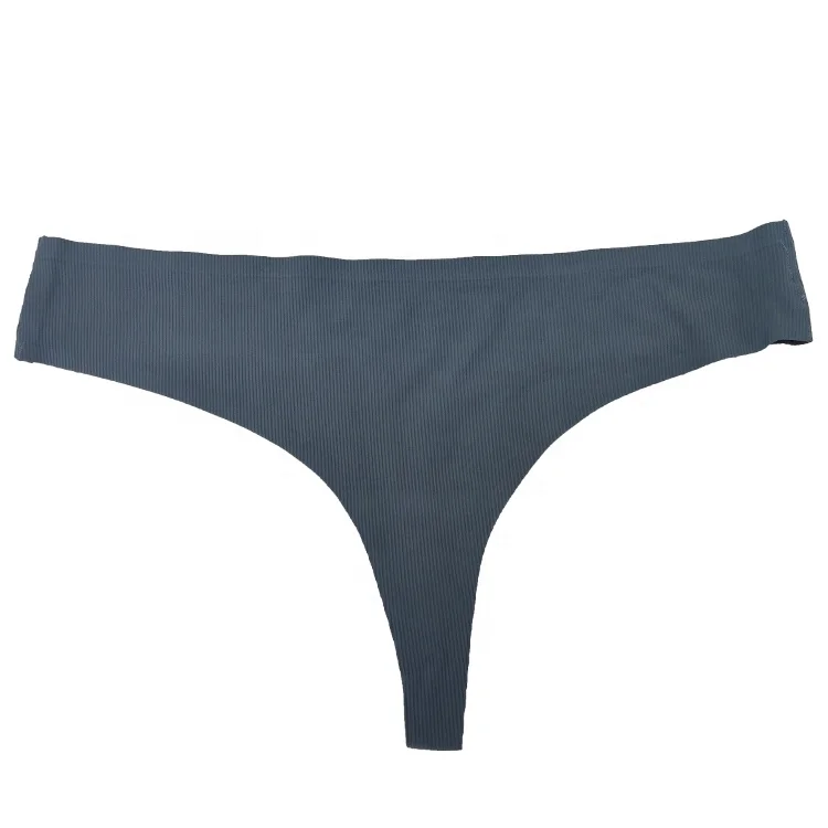 Индивидуальный дизайн, дышащее бесшовное тонкое женское нижнее белье, сексуальные трусики, нижнее белье, стринги с резьбой, цельные женские стринги в рубчик