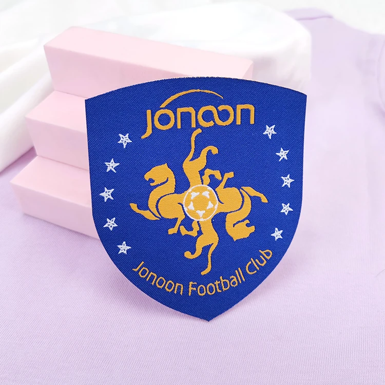 Wholesale Design Custom Personalised Sew Football Team Cloth School Uniform Security Woven Badges  for children