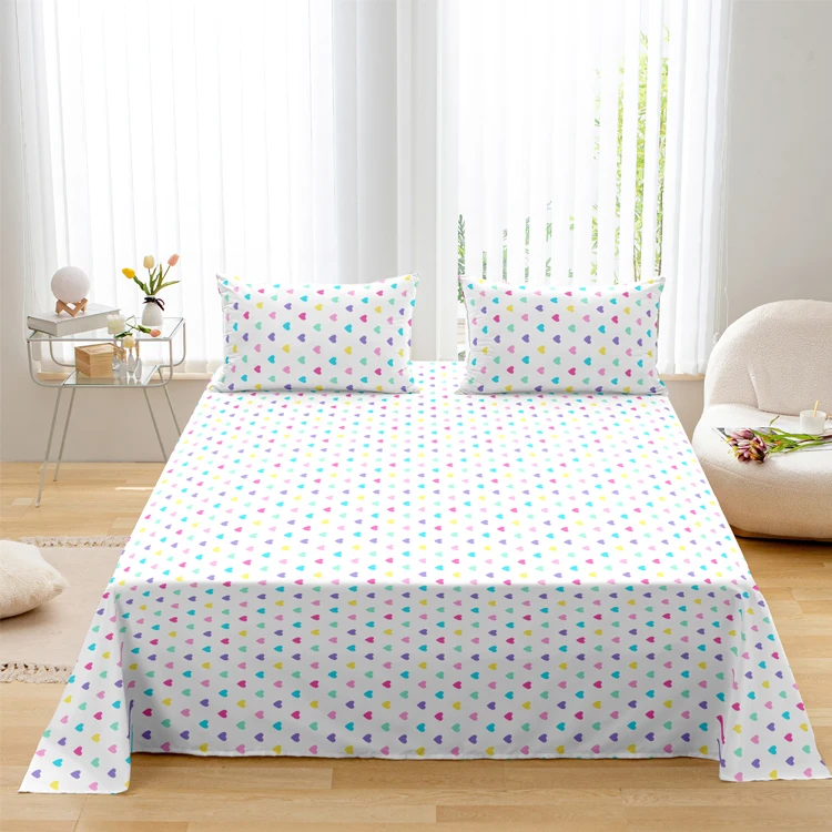 Factory direct  2-3piece bedding set Warm Wholesale Bedsheet Fabric Microfiber Hotel Sheet Set