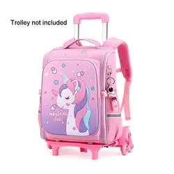 Wholesale Prices Customize Cute Cartoon Unicorn Primary Student Girl Boys Children Trolley Backpack Kids School Bag