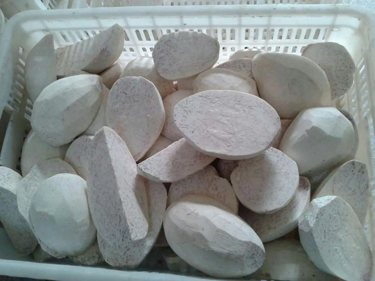 KWS Peeled Frozen IQF Taro with Balls Slices Halves Chunks Cubes Strips