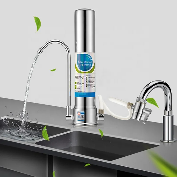 10 inch Counter top ceramic stainless steel water filter