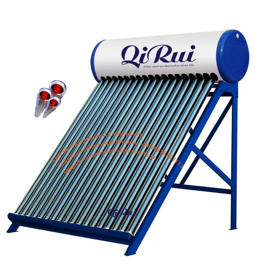 calefactor solar 50L-500L Low pressure Vacuum Tube solar water heater solar system with TK-8A and 1500 watt elements for home