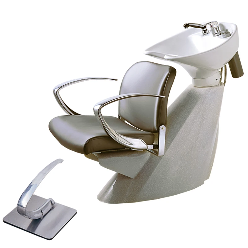 Hair salon furniture backwash unit hair wash chairs head washing bed black shampoo chair