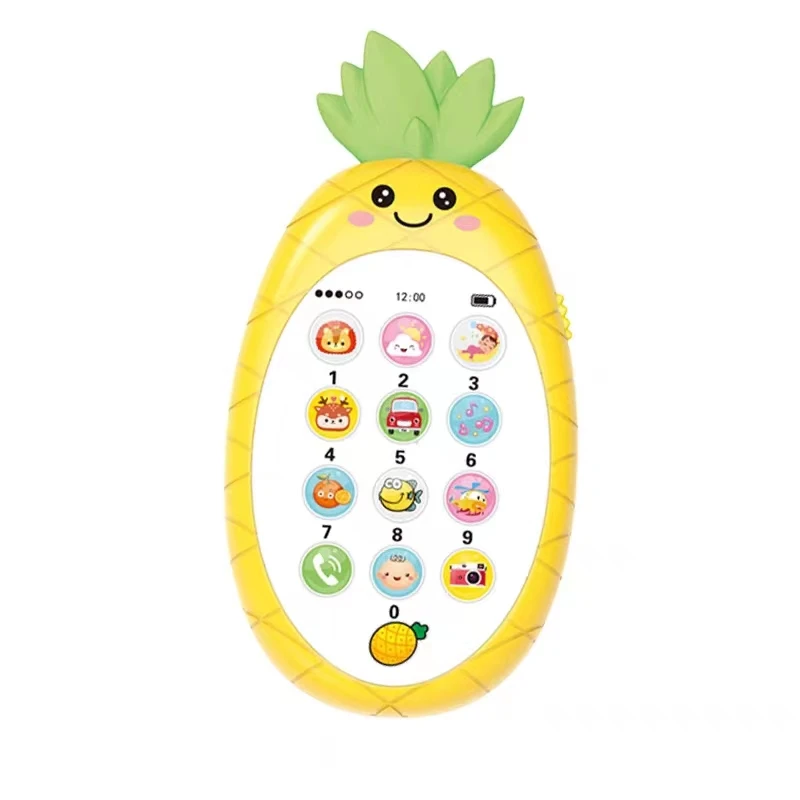 Best Selling Fruit Shape Toy Phone Smart Music Voice Kids Learning Baby Safely Designed toy phone For Fun And Learning